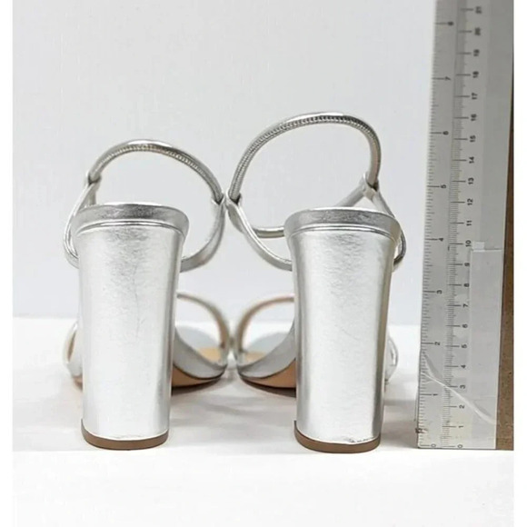 Schutz Women's Pincesa Silver Metallic High-Heel Sandals Size 9.5 B (MSRP $170) - Picture 7 of 10